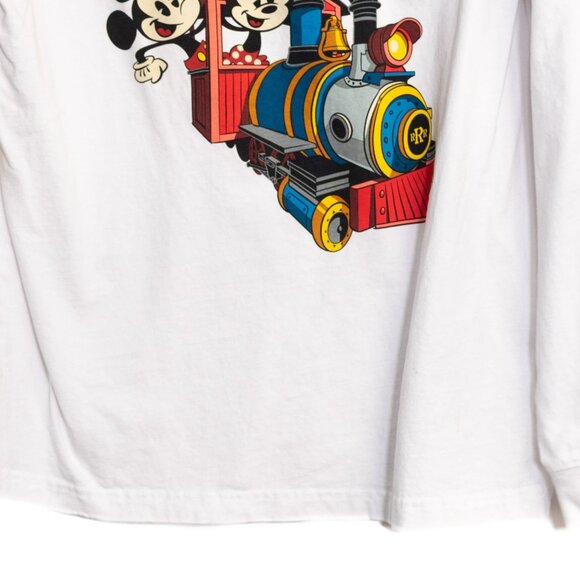 White Size S Mickey & Minnie Runaway Railway Disney Long Sleeve Graphic Tee - Picture 8 of 8